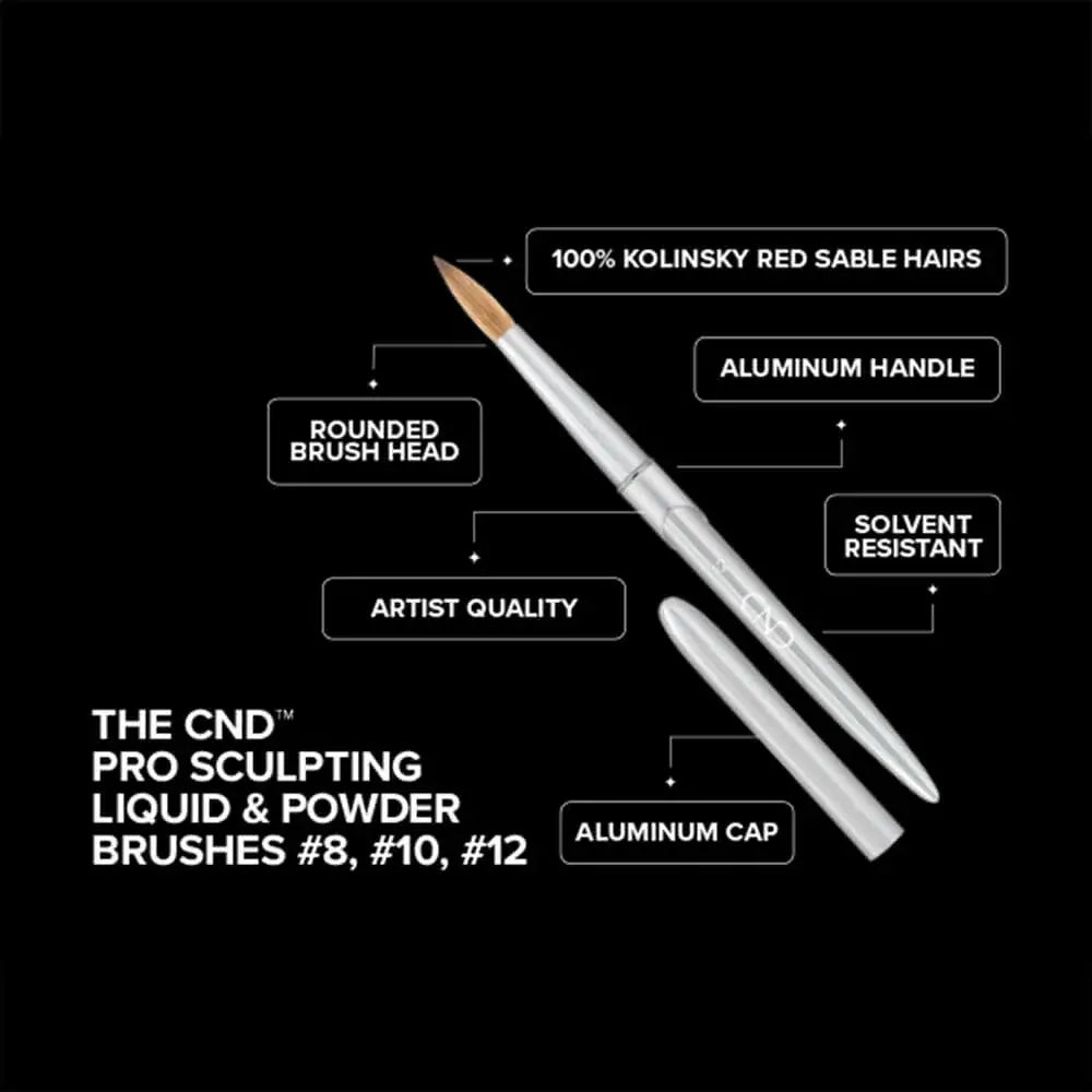 CND Pro Liquid & Powder Sculpting Brush Round #8