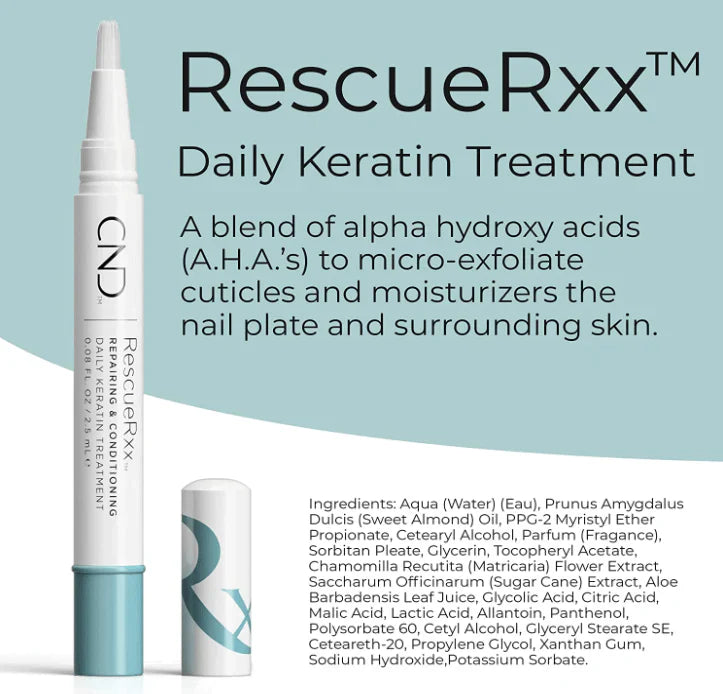 CND SET Solar Oil Cuticle Oil Pen + RescueRXx Daily Keratin Treatment Pen