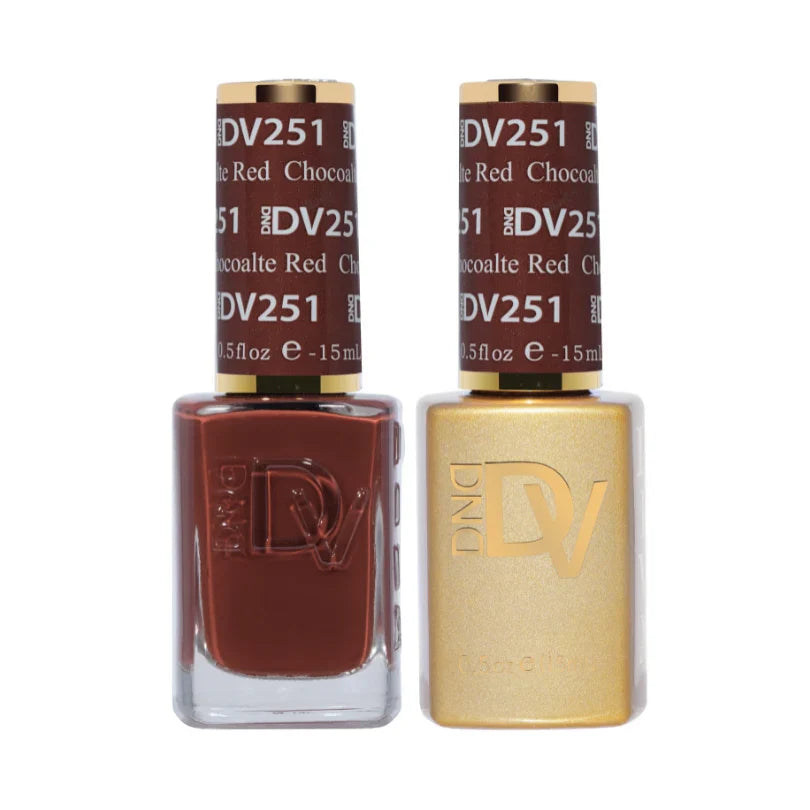 DND Diva Matching Polish Set Gel & Lacquer - #251 Chocolate Red