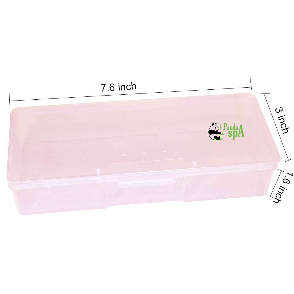 PandaSpa Large Portable Vip Clear Plastic Manicure Storage Toolbox (BULK DISCOUNT)