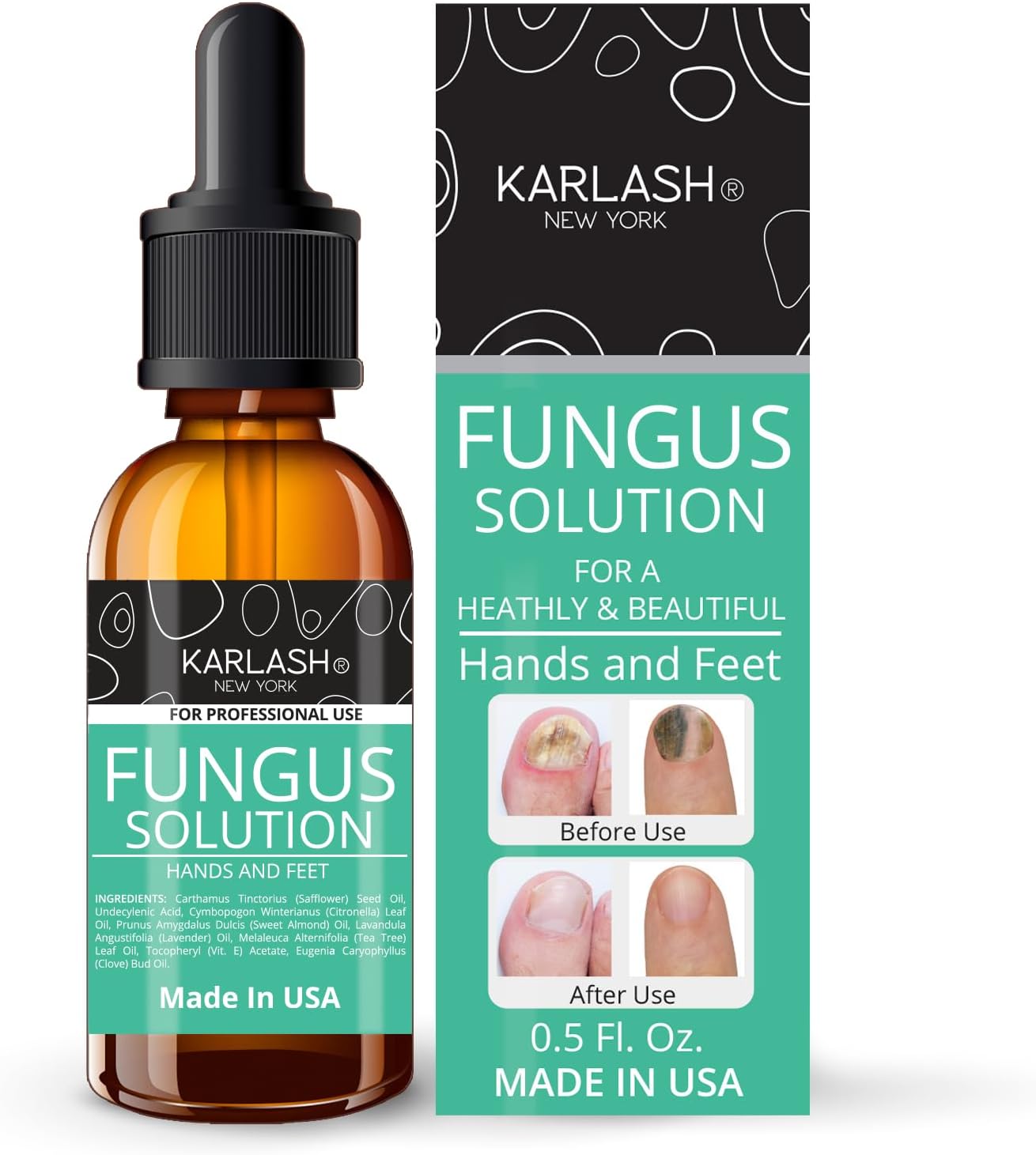 Karlash Finger & Toenail Fungus Solution (Pack of Two) EXTRA STRONG Made in USA