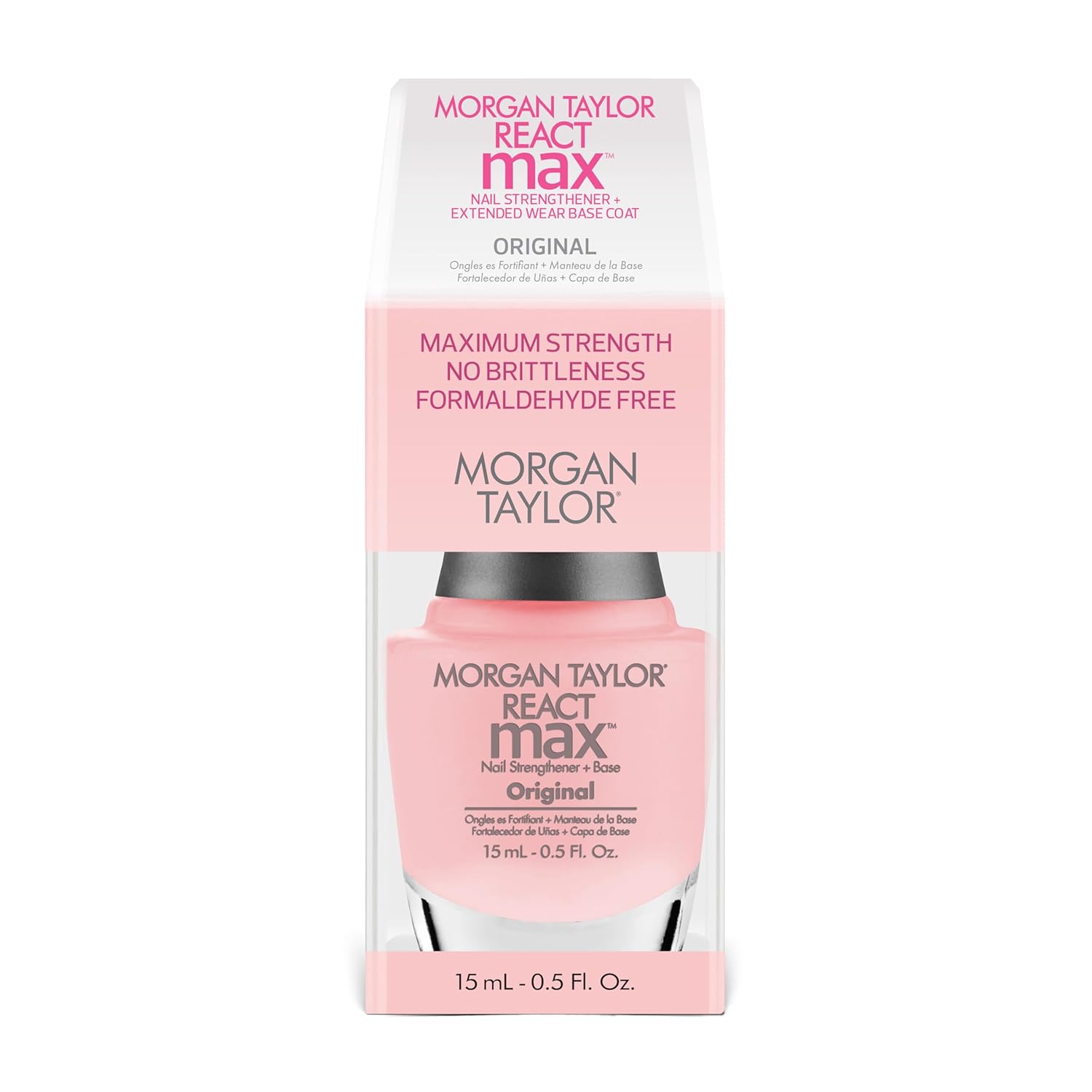 Morgan Taylor REACTmax Original Base, Nail Strengthener 0.5 oz.