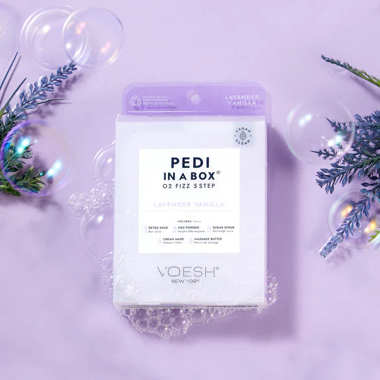 VOESH Pedi in a Box O2 Fizz 5 Steps Lavender Vanilla