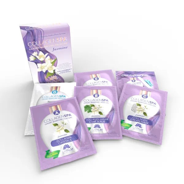 La Palm Collagen Spa Luxury Manicure and Pedicure with Collagen Bubble Crystals - Mix of 5 Scents