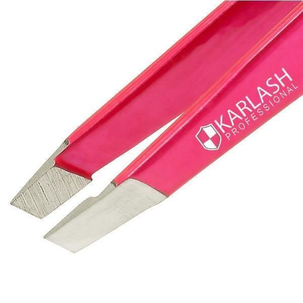 Karlash Slant Tweezers Stainless Steel Slant Tip - Blue (BULK DISCOUNT)