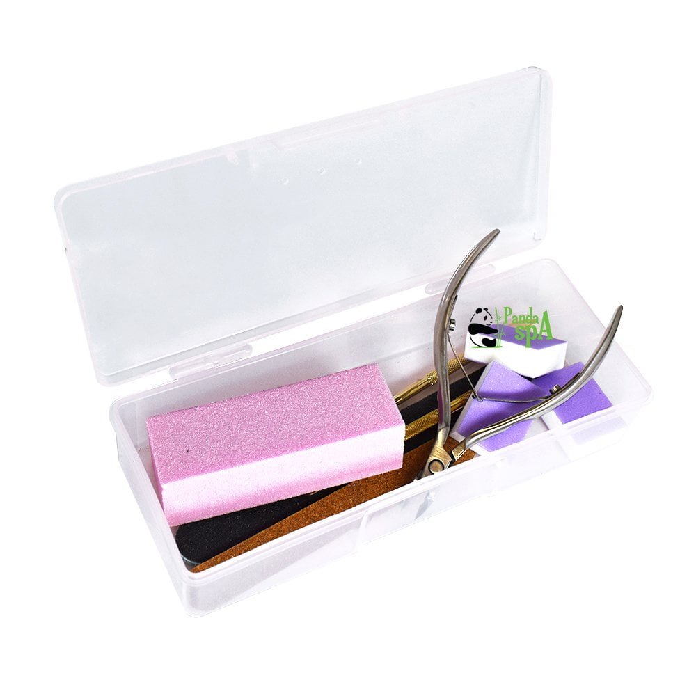 PandaSpa Large Portable Vip Clear Plastic Manicure Storage Toolbox