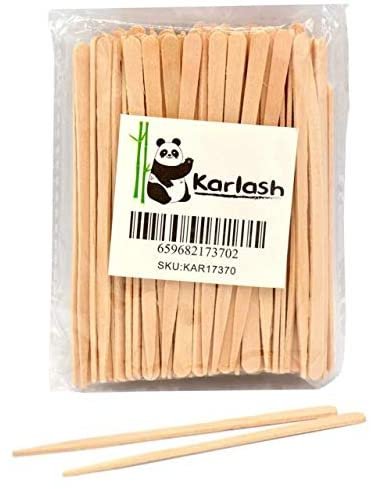 Karlash Small Wax Sticks Wood Spatulas Applicator for Hair Eyebrow Removal (BULK DISCOUNT)