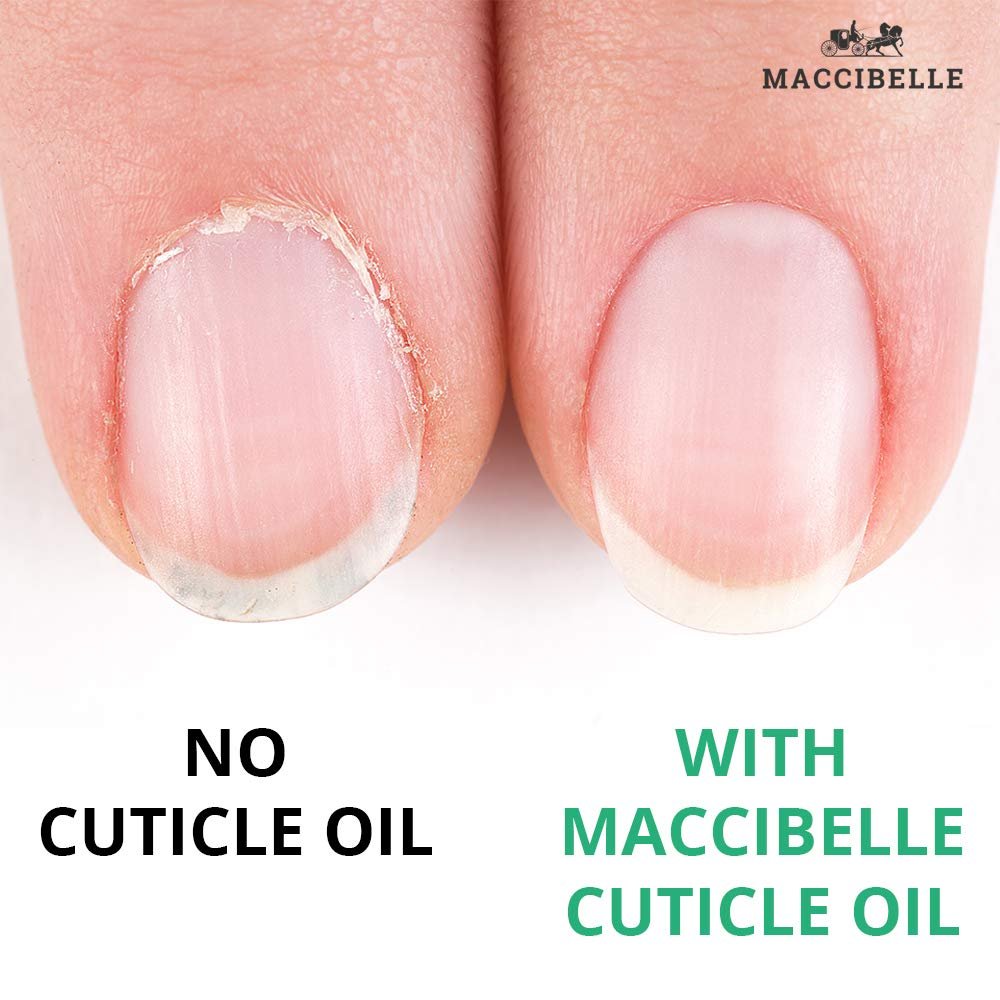 Maccibelle Cuticle Oil Green Tea With Vitamin E 0.5 oz - Heals Dry Cracked Cuticles (6 Pieces)